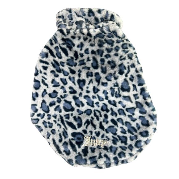 NWT Dog Coat- Pet Clothes- Girl Pup Sz Large- Leopard Print Gray Blue- Juicy - Picture 8 of 9